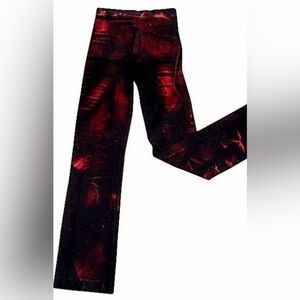 LeCheteau Abstract Painted Jeans, My Valentine By AgaTaDawn
